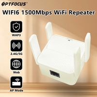 OPTFOCUS 1500Mbps WiFi Repeater Dual Band Wifi6 Wireless Range Extender Amplifier 2.4GHz 5GHz AX1500 Signal Booster