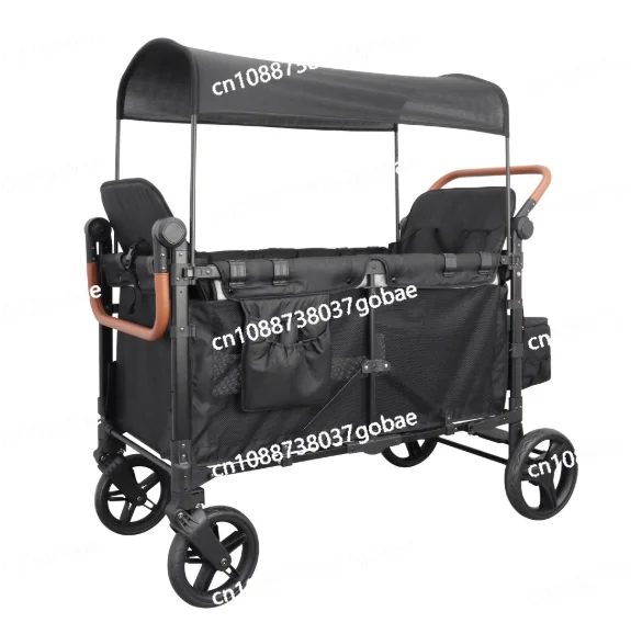 

Folding garden van with removable roof and large wheels
