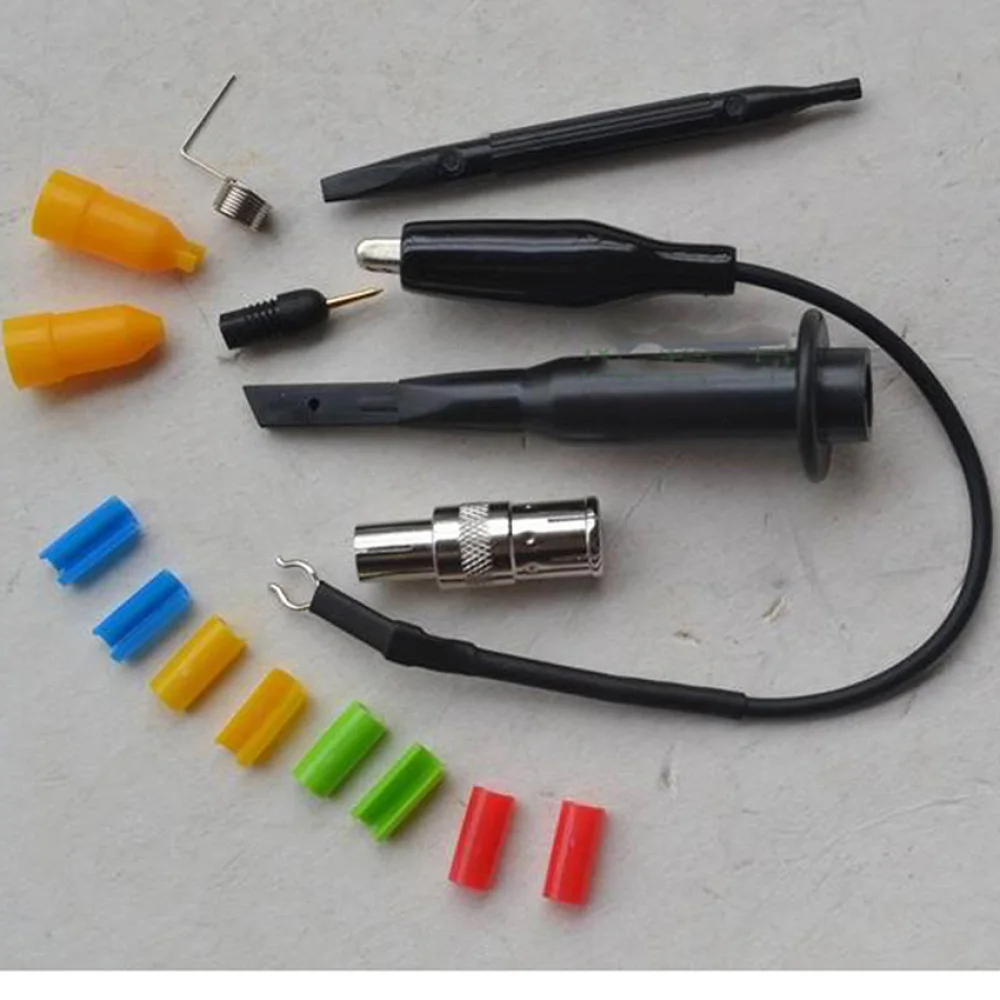 

​For Agilent Oscilloscope Passive Probe BNC Adaptor Pin Grounding Spring Color Ring Sleeve Hooks Accessories