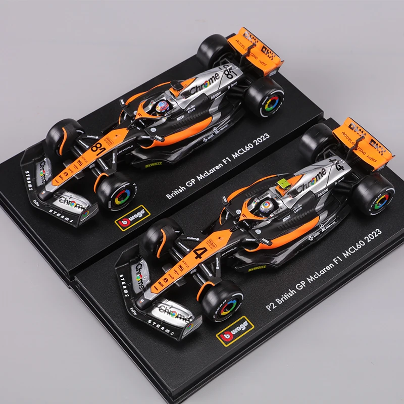 Bburago 1:43 2023  MCL60 British Grand Prix F1 Racing Car Model NO.34/NO.81 Alloy Model Car