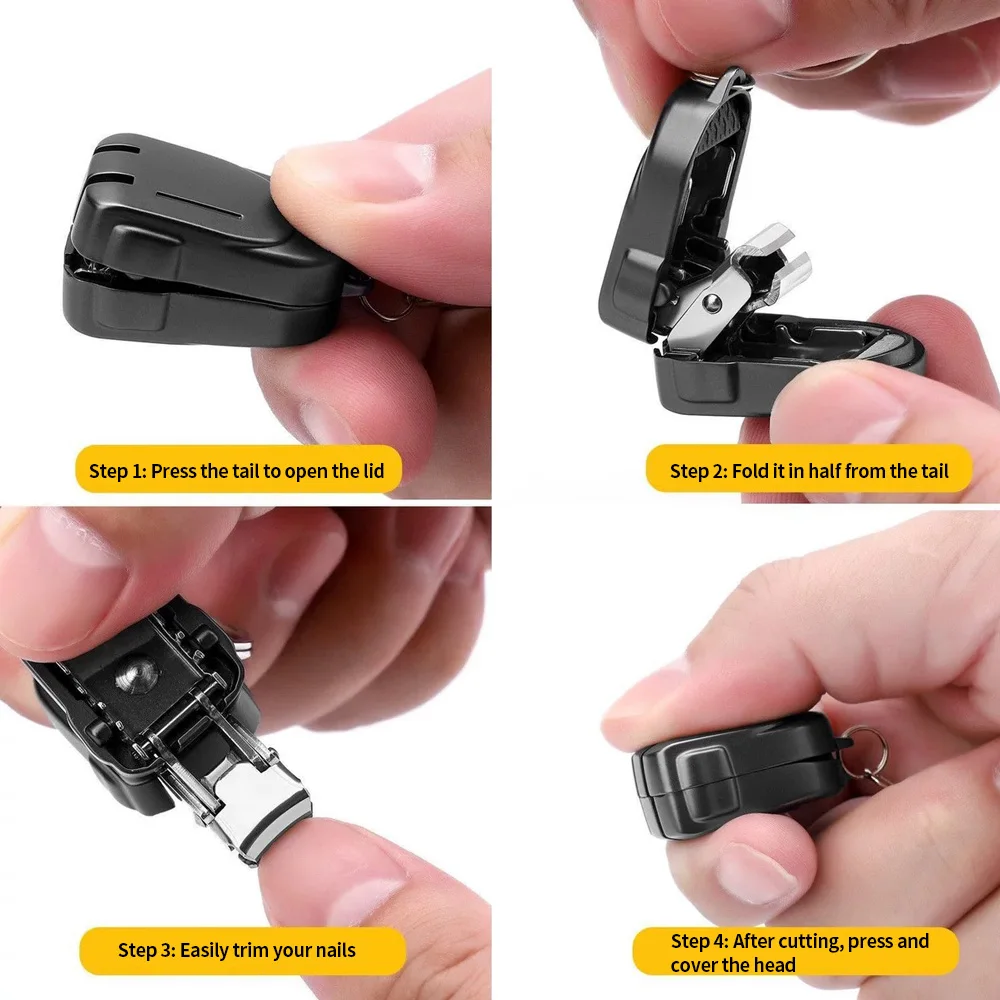 ポータブル折りたたみミニ爪切り鋭いコインサイズの硬い爪切り使いやすい個人衛生ツール