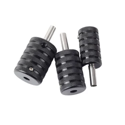 1PC 25/30/35mm Black Aluminum Alloy Tattoo Grip Handle Tube Tattoo Machine Grip Anti-Slip For Tatu Supplies Tools Accessory