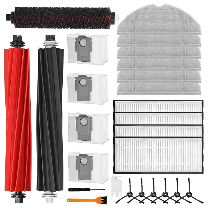 B47B-для пылесоса Roborock S8 Pro Ultra, основная боковая щетка, HEPA-фильтры, тканевые мешки для пыли, запасные части