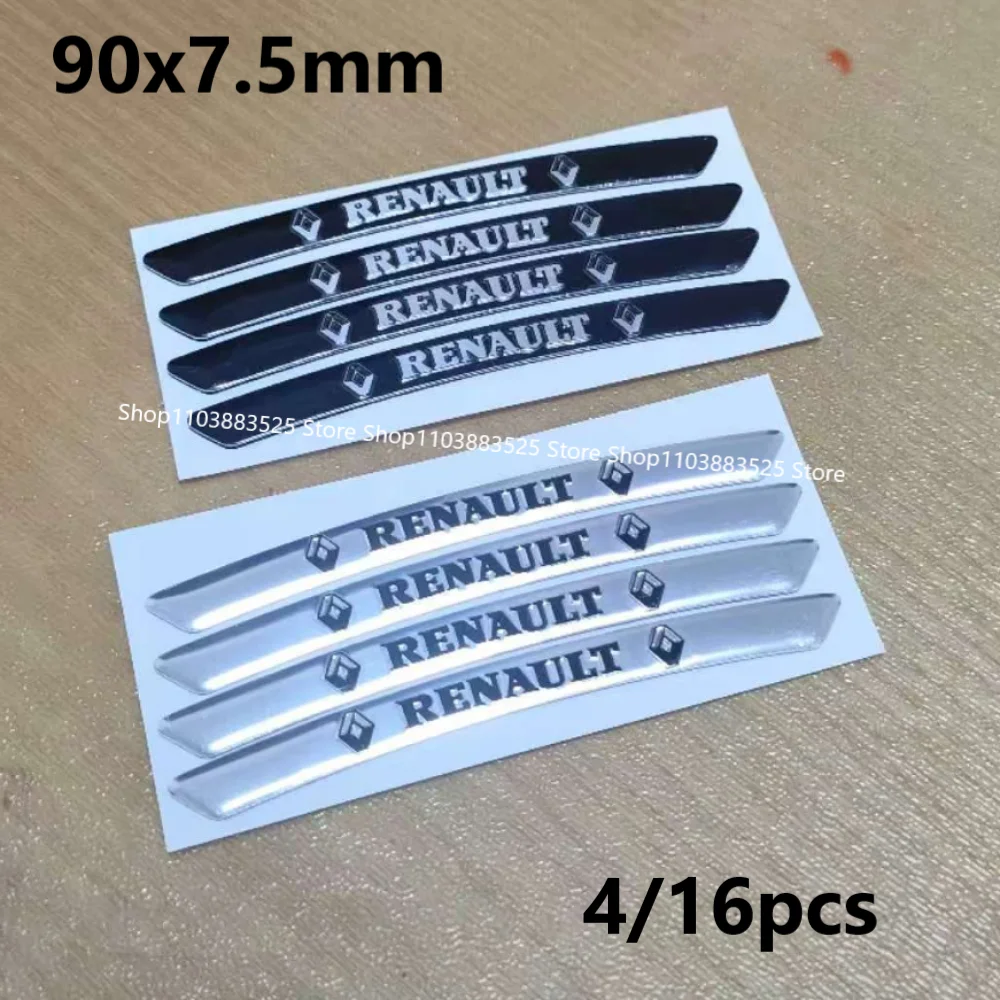 

4/16pcs Car Wheel Hub Emblem Badge Sticker For Renault Arkana Trafic Duster Megane 2 3 4 Clio Duster Fluence Logan Captur Zoe RS