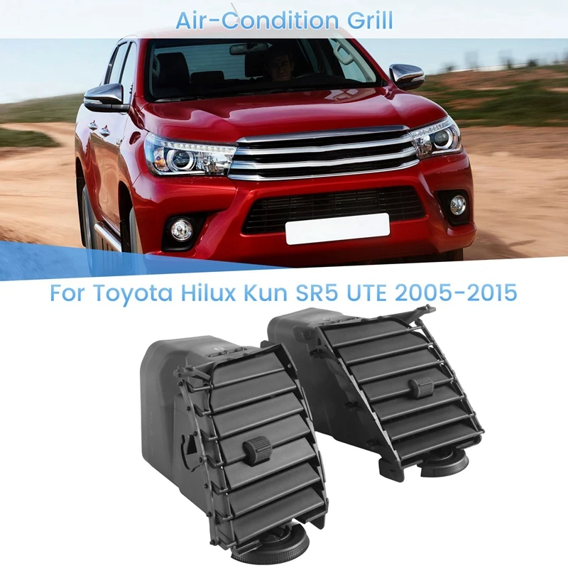 2X Interior Air-Condition Grill A/C Vent Grille For Toyota Hilux Kun SR5 UTE 2005-2015 Fortuner Accessories Parts