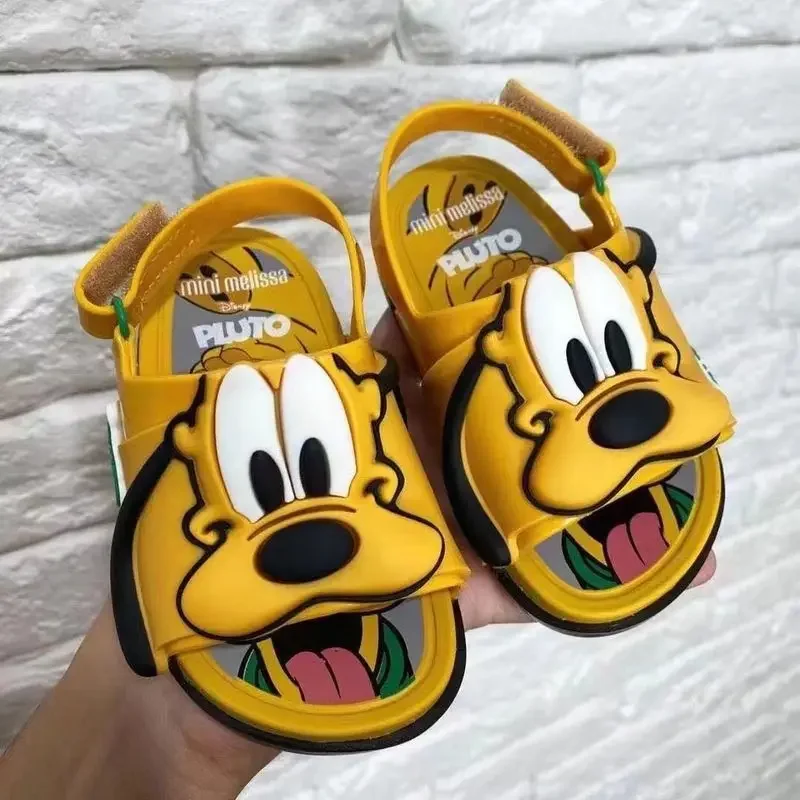 Disney Animated Children\'S Sandals Mickey And Minnie Summer Boys And Girls Sandals Thick-Soled Cute Novelty Cartoon Beach Shoes