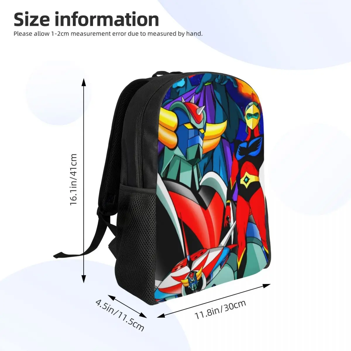 Custom Grendizer UFO Robot Backpacks Women Men Basic Bookbag for College School Goldorak Goldrake Anime Bags