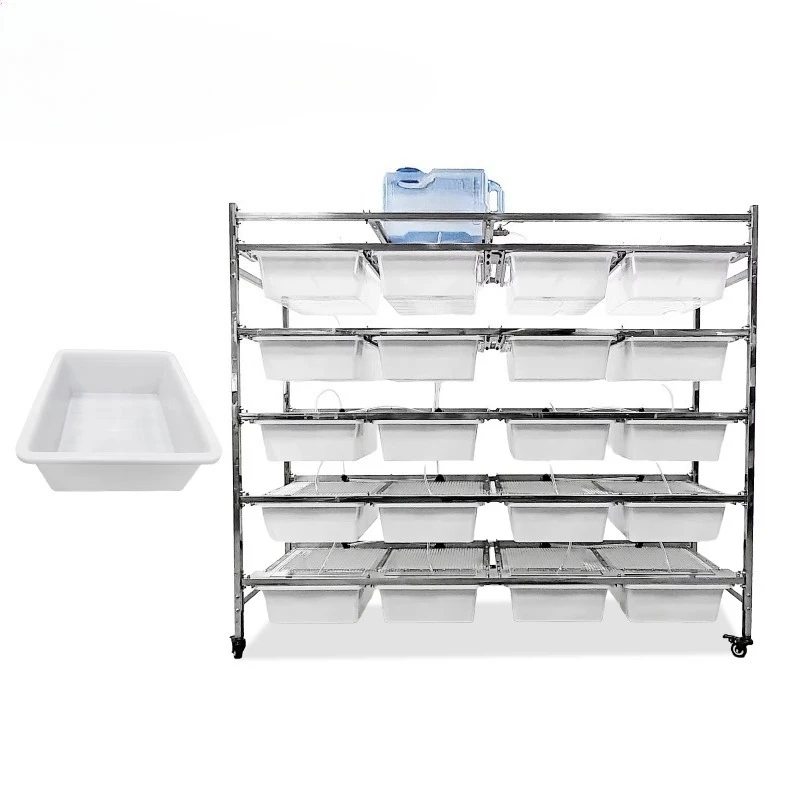 Hot Sale Stainless Steel Reptile Breeding Rack System 5 Layers 20 Independent Cages with Automatic Water Feeding System