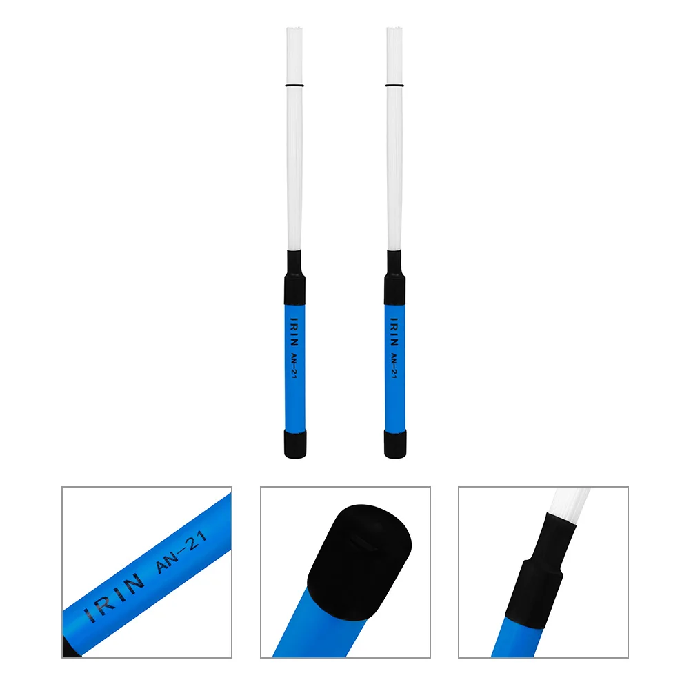 

Drum Brush Nylon ABS Handle Accessory Percussion for Instrument Sticks Bass Blue