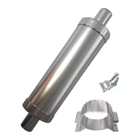 24mm Muffler Upgraded Air Diesel Parking Heater Exhaust Pipe Noise Reduction For Car Truck Caravan Camper Stainless Steel