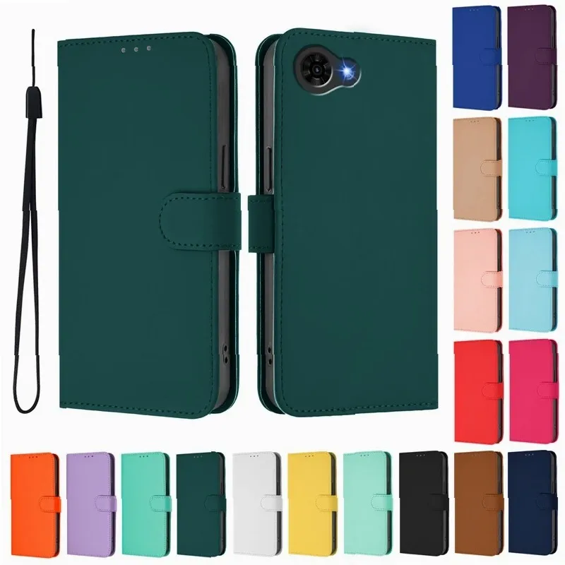 

Leather Flip Case for Telstra T-Elite 5G / ZTE Blade A75 Pro, Candy Color Wallet Phone Cover with Card Slots