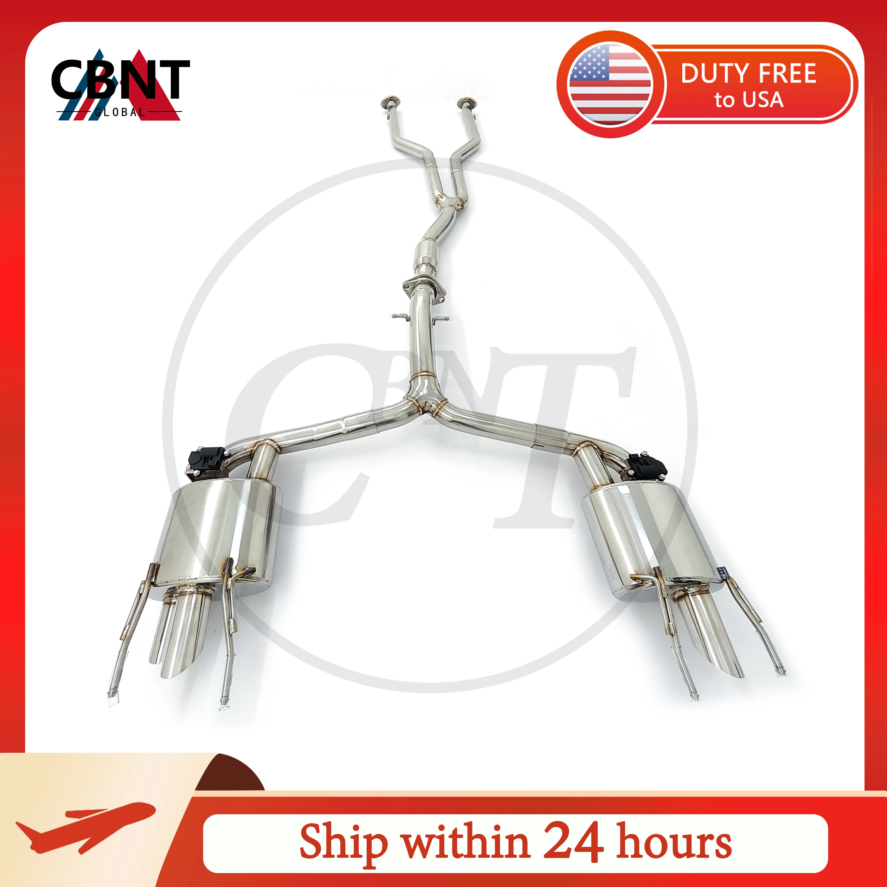 

CBNT Excellent Fitment Valvetronic Exhaust Catback for Lexus ISF 5.0L V8 Fast Shipping Exhaust Systems with Valve Muffler