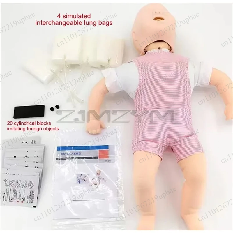 55cm Infant Airway‑Obstruction CPR Training Manikin, Baby Choking First‑Aid Resuscitation Simulation Teaching Model Tool
