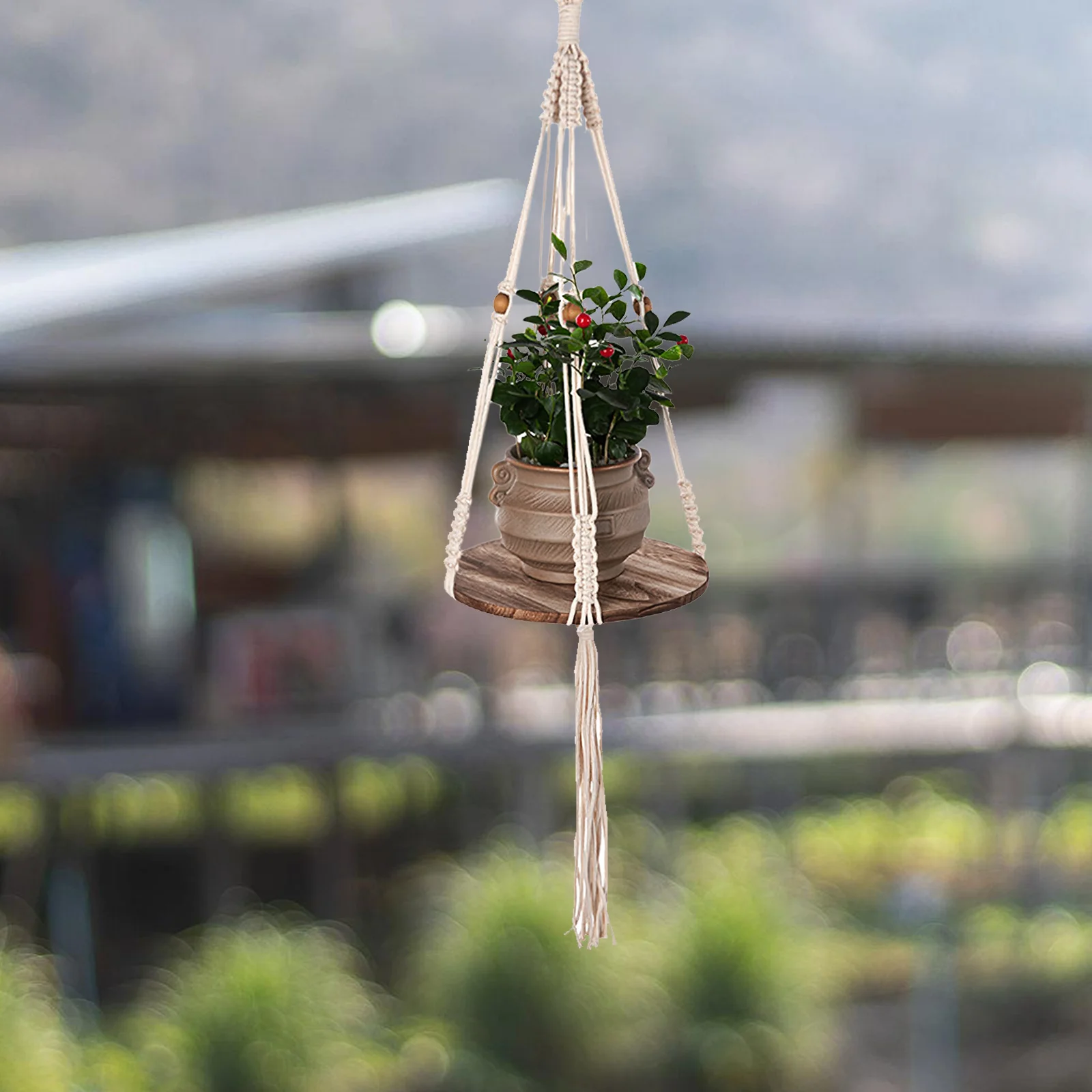 

Plant Hanger Macrame Hanging Planter Basket Rope Flower Pot Holder Indoor Outdoor Flowerpot Holder Home Decor Planter Hanger