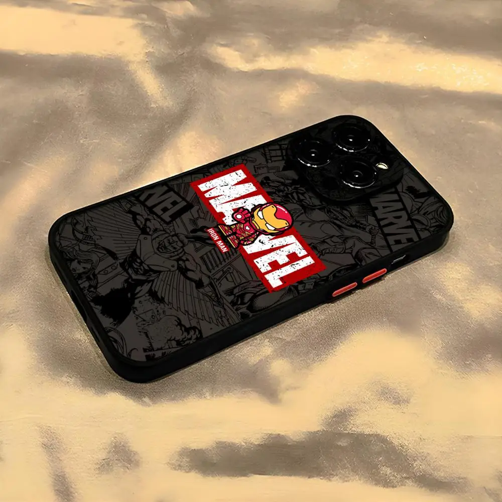 Marvel Spiderman Groot Phone Case for iPhone 13 14 15ProMax 11 12 Pro Max Mini 8 7 Plus SE2020 XS Max X XR Matte Black Cover