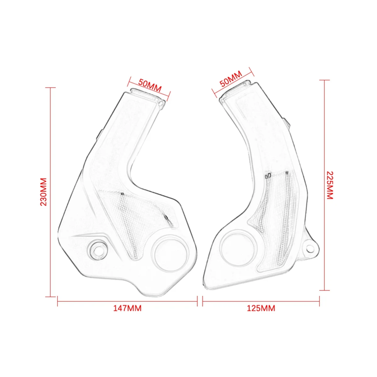 غطاء حماية لإطار الدراجة النارية البارعة غطاء حماية لجسم الدراجة النارية لوحة مضادة للسقوط لـ Kawasaki KLX230 KLX230RDurable