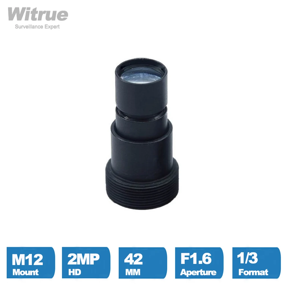 Witrue HD 2.0 Megapixel 1080P M12 Mount 42mm Lens for Long View Surveillance Security CCTV Cameras Manual Focus