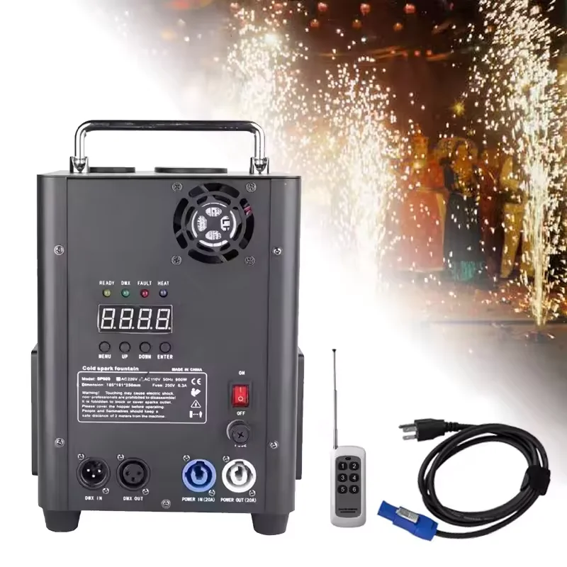 

600 Вт холодная машина DMX512 и пульт дистанционного управления, аппарат для создания эффектов искры, Dj вечерние свадебная машина для бара, клуба, сценический эффект, шоу мероприятий