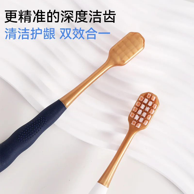 Five-pack toothbrush for adults and couples, home use high-end wide-head soft-bristled toothbrush