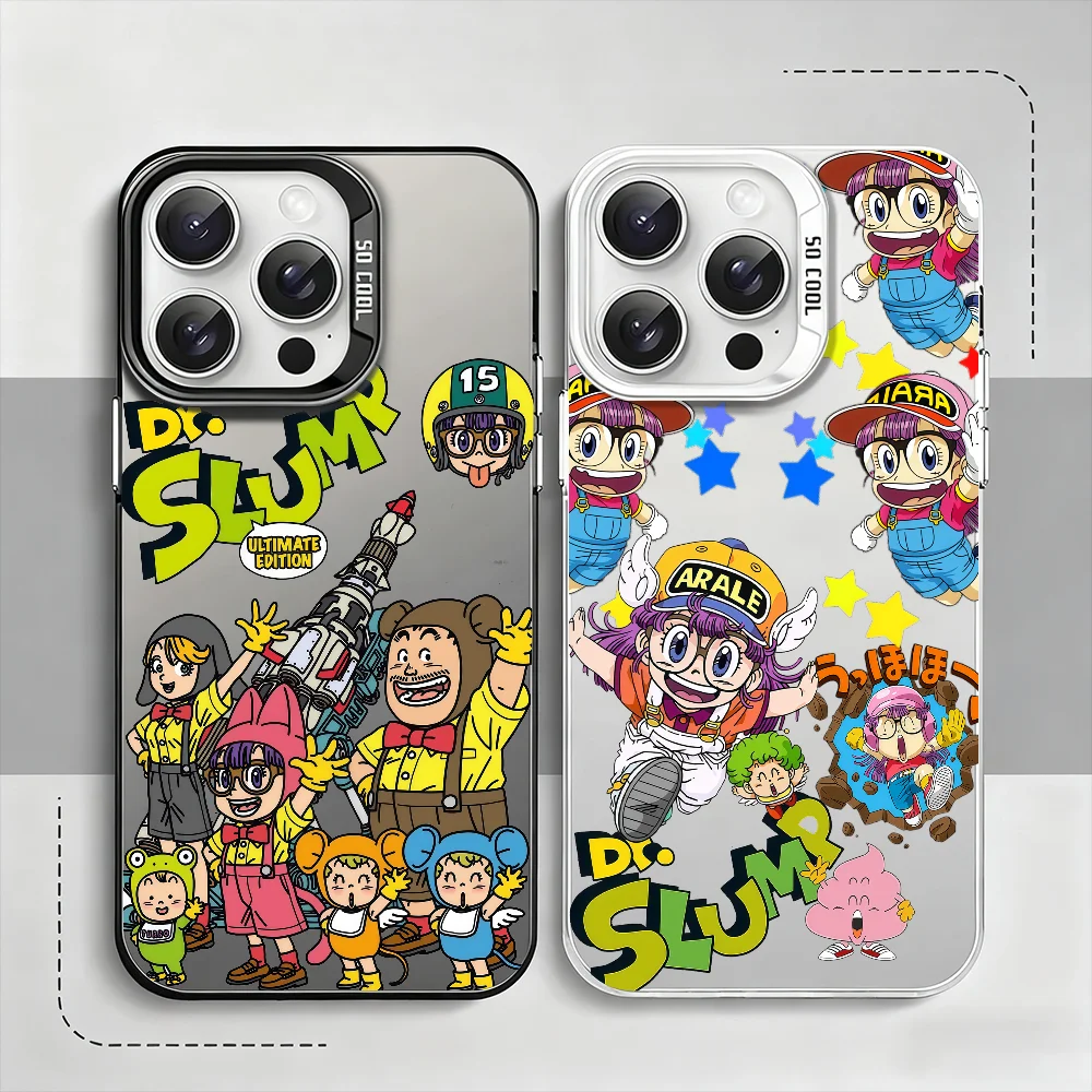

Cartoon Dr.Slump phone case For iPhone 12 11 13 14 15 16 17 Max Pro Plus Mini Protective IMD Color Cover