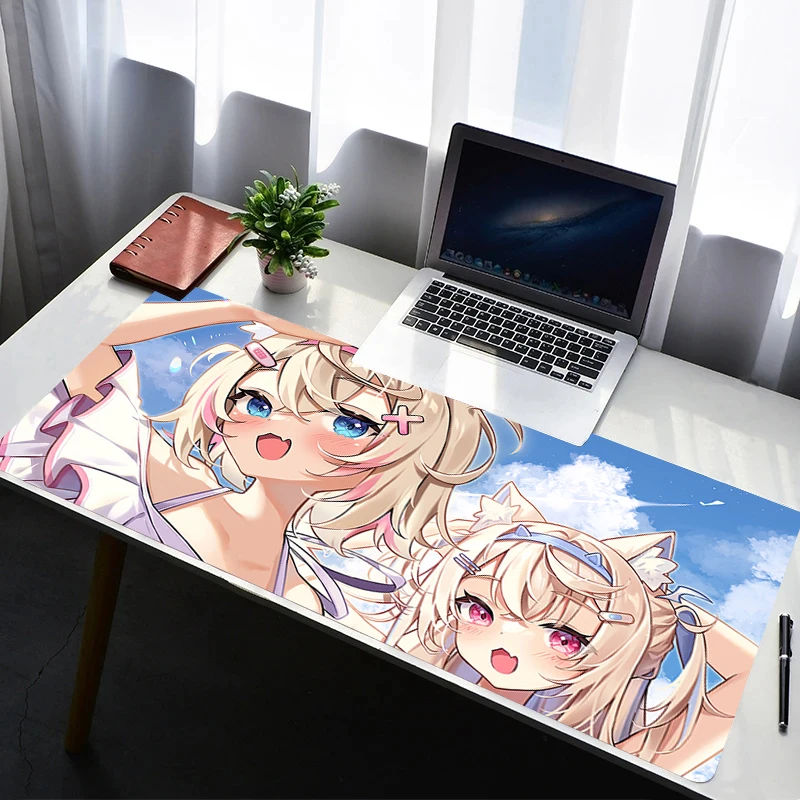 

Mouse Pad Desk Mat Anime Play Mat Gaming Mousepad Hololive Mococo Fuwawa Abyssgard Speed Computer and Office Gamer Cabinet