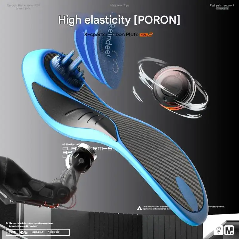 Carbon Board Sportschuhe Einlegesohlen Badminton Lauftraining Schuhe Basketballschuhe Fußgewölbeunterstützung Rebound Widerstand gegen Verdrehen