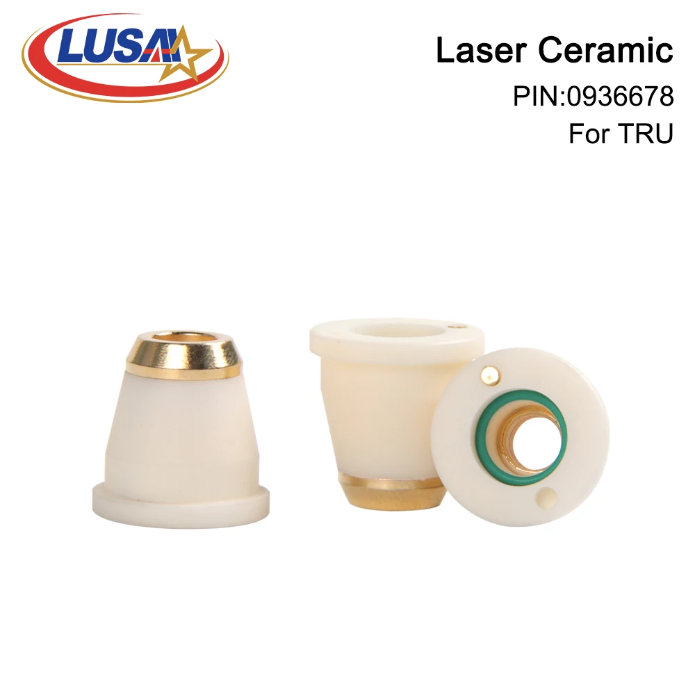 

LUSAI TRU Fiber Laser Ceramic Nozzle Holder D17.6H17.6M6 3D 0936678/936678 For TRU HGTECH HANS Fiber Laser Cutting Machine