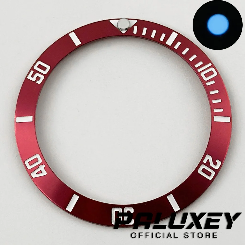 1 PCS Slope 38mm*30.6mm High Quality Diving Aluminum Bezel Insert for NH35 NH34 NH36 NH38 NH70 Automatic Movement Watch Bezel