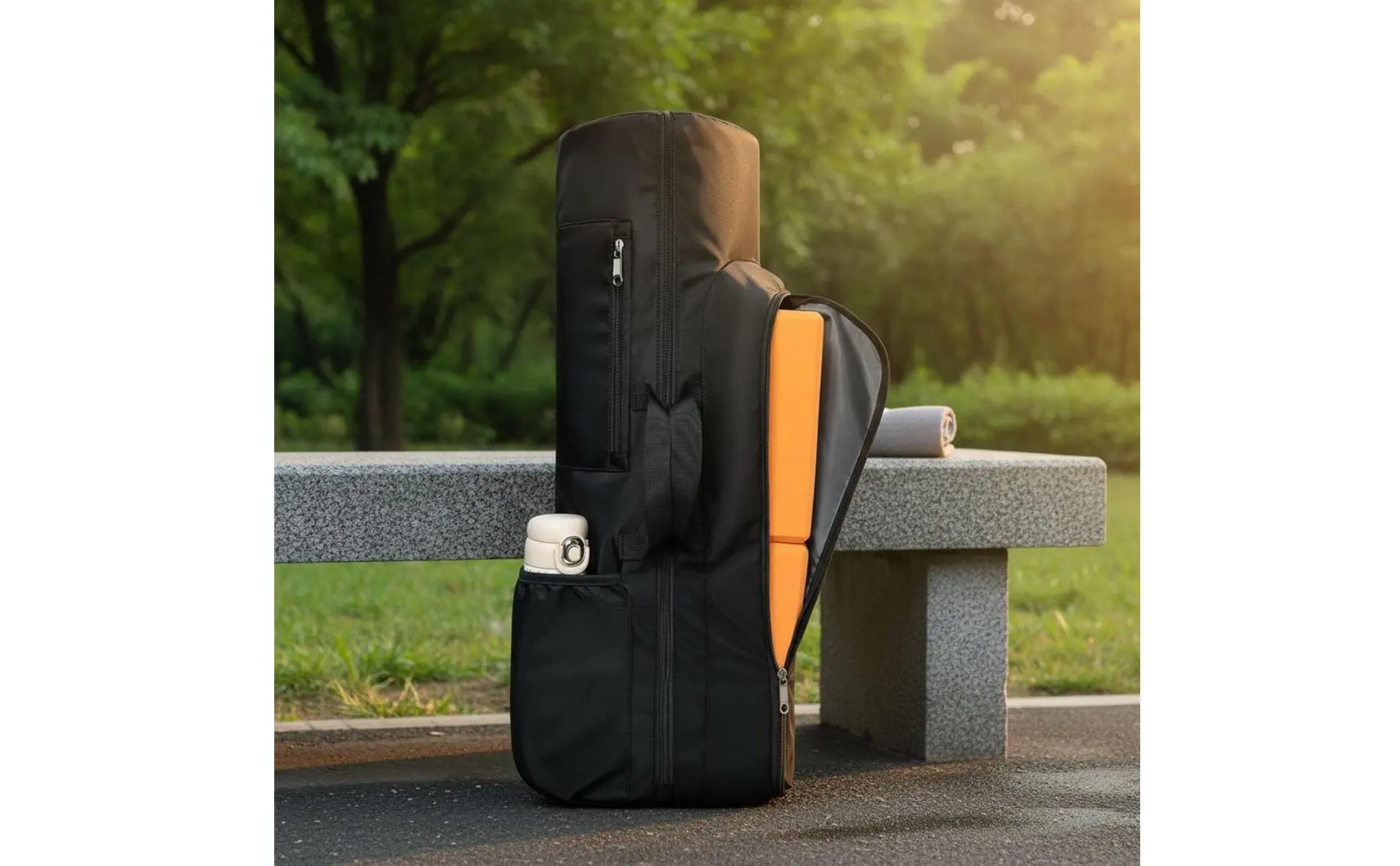 Mind-Body Mat Bag Multiple Pockets Mind-Body Backpack Mat Carrier Backpack Portable Sports Gear Organizer Easy to Carry