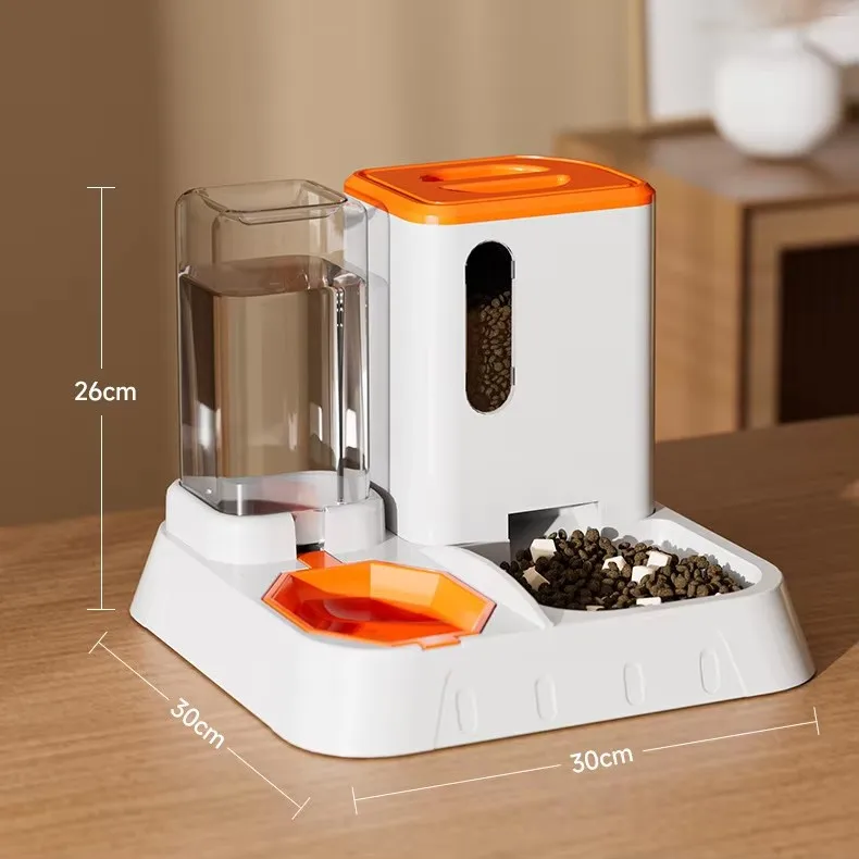 New Design Automatic Cat Food Water Dispenser Set Gravity Pet Self Feeder for Indoor Small Medium Cats Dogs