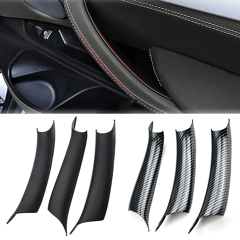 3Pcs/Set car Interior Door Pull Handle Cover Fit For BMW X5 F15 2014-2018 / X6 F16 2015-2018