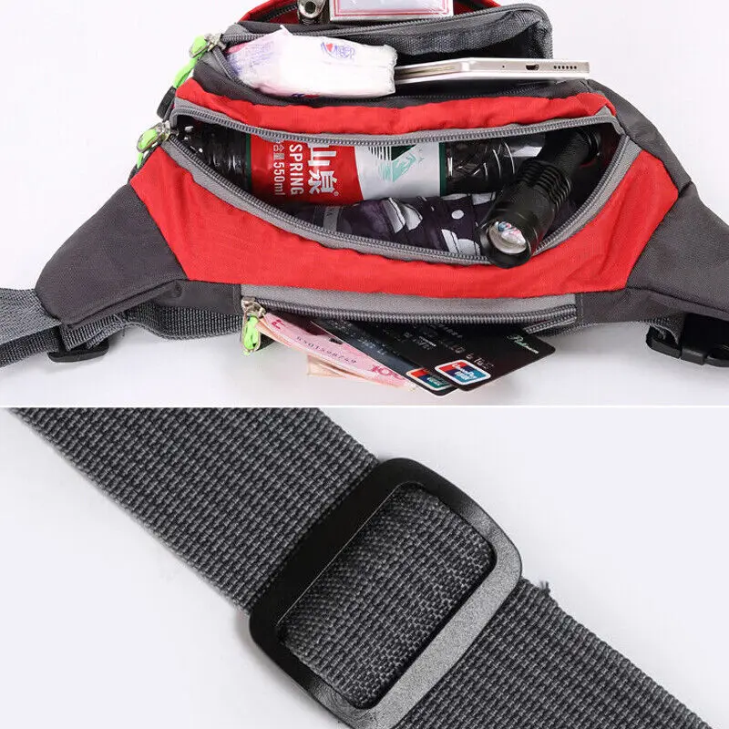 Men Waist Bag Purse Casual Large Phone Pouch Waterproof Women Outdoor Sports Bag Business Cashier Breast Bag Fanny Banana Bag