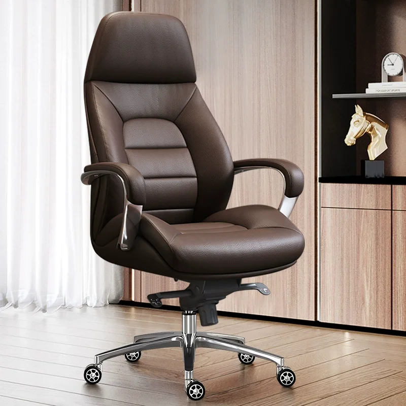 Ergonomic Design Support Office Chair Stretch Leather Executive Cheap Mobile Office Chair Salon Swivel Silla Oficina Furniture