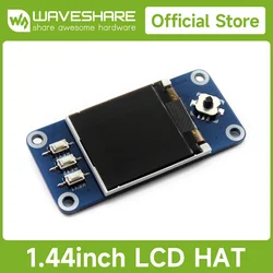 Waveshare 1,44 Zoll LCD-Display HAT für Raspberry Pi Zero/Zero W 128 x 128 Pixel SPI-Schnittstelle LED-Hintergrundbeleuchtung 3,3 V