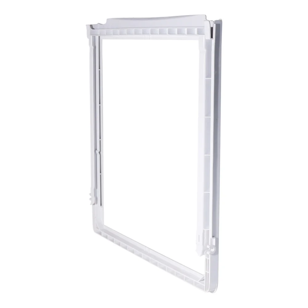 Upgraded Replacement 240599301 Upper Crisper Pan Cover Compatible With Fridge Refrigerators Glass Partition Frame White ABS 49.7