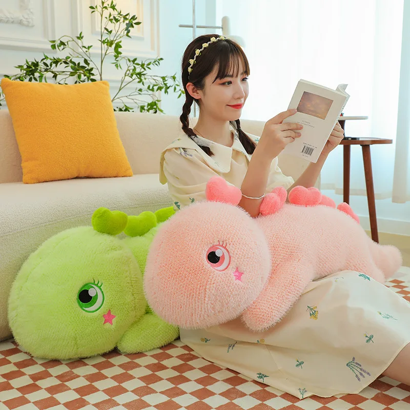 Huggable Plush Animals Stuffed Dinosaur Toy Kids Adorable Kawaii Doll Soft Lying Dino Pillow Green Pink Blue Children Boy Gift