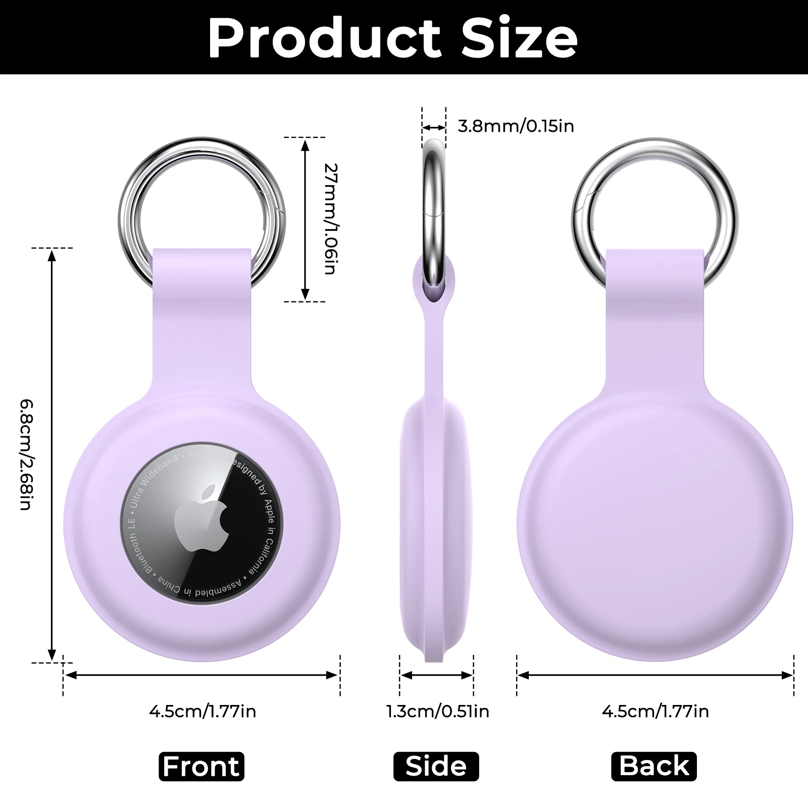 Силиконовый держатель 2 в 1, прозрачный водонепроницаемый чехол для ПК, чехол для Apple Airtag, анти-потерянный брелок для собак, кошек, ошейник для домашних животных, трекер