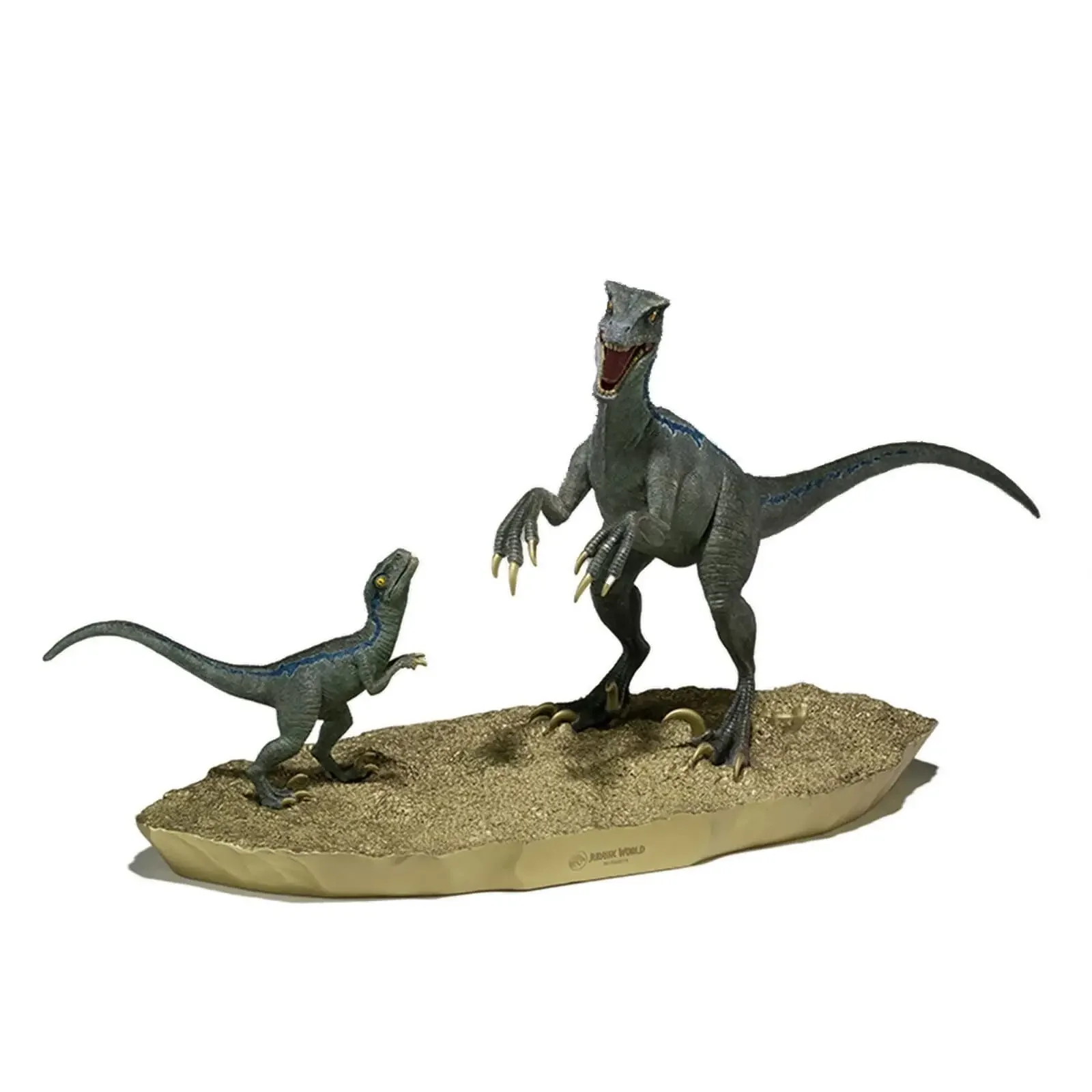 

TONGSHIFU 1/8 Velociraptor & Baby Model Brass Dinosaur Animal Statue Collector GK Desk Decoration Photography Realistic Props