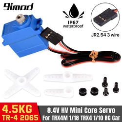 4.5KG Servo Mini Waterproof TR-4 2065 Metal Gear 3 Pin 8.4V HV Cored Motor Servo for Traxxas TRX4M 1/18 TRX4 1/10 RC Car