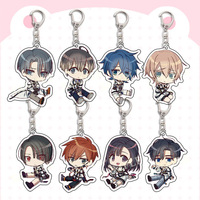 Anime MILGRAM Keychain Haruka Sakurai Futa Kajiyama Mikoto Creative Figures Key Chain Ring Holder Jewelry Accessories Fans Gift