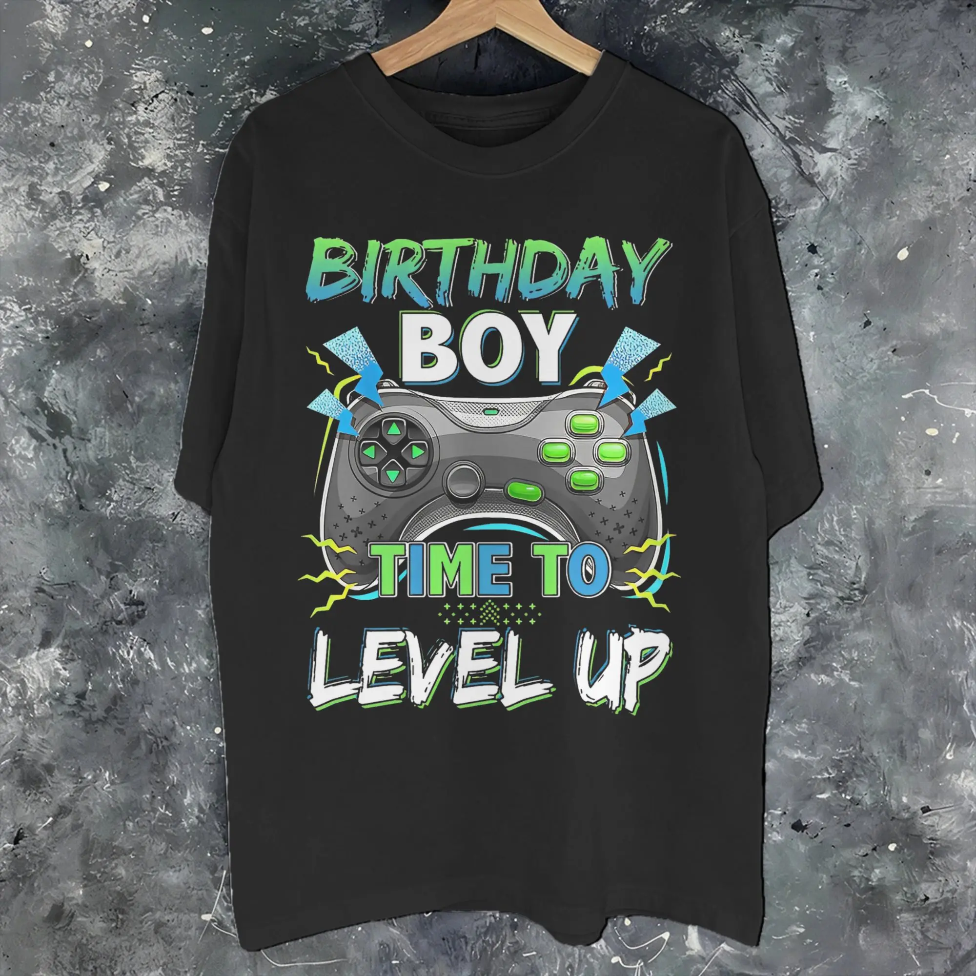 Birthday Boy Time to Level Up Fashion T Shirt for Men Women Gamer Girl Boy Pure Cotton  Tee Shirt Clothing