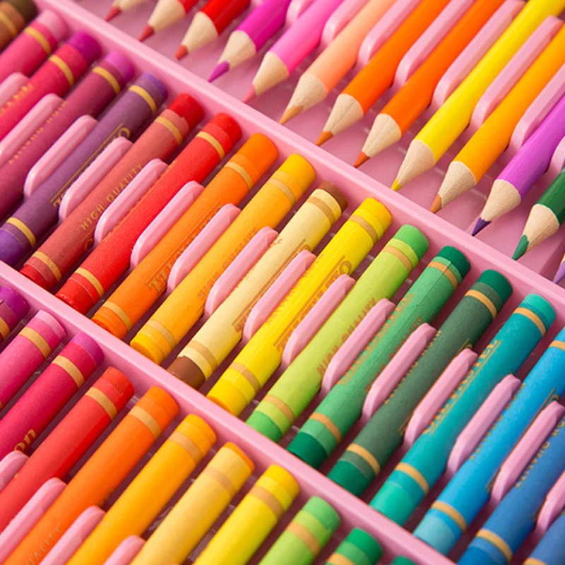 86/150Pcs/Set Drawing Tool Kit Crayon Kids Gift  For Kids Girls