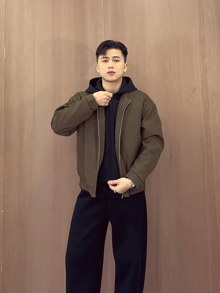 

Модная цветная толстовка-худи на молнии для мужчин: повседневная хлопковая верхняя одежда, молодежный простой дизайн, теплая зимняя модель с длинными рукавами