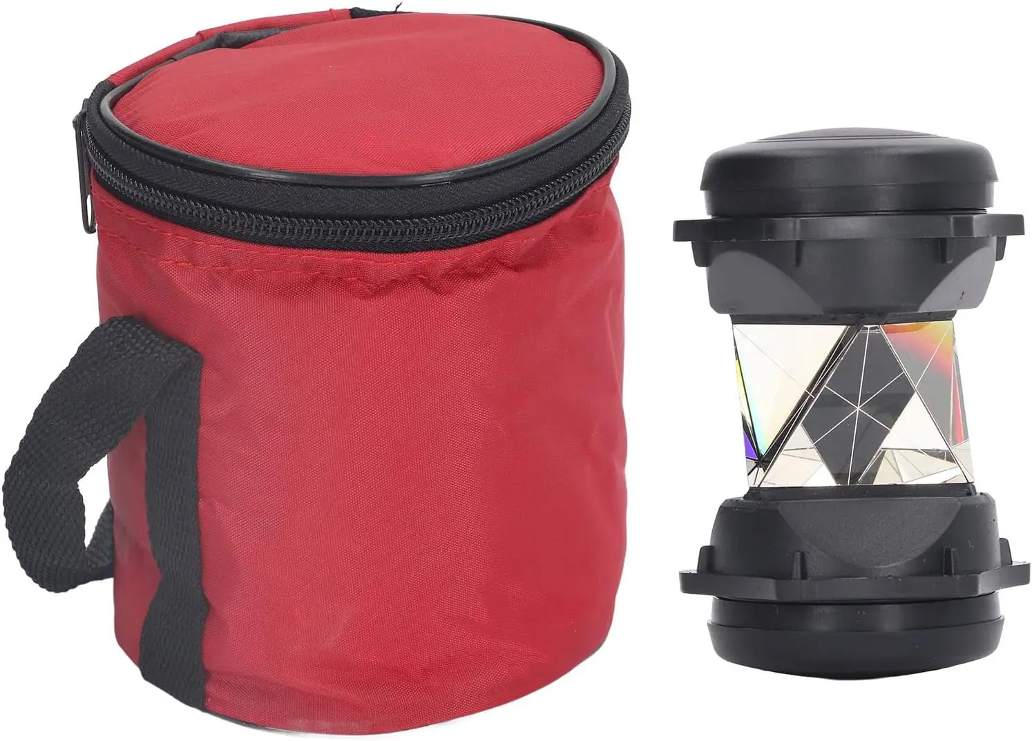 Cryfokt 360 Degree Reflective Prism, Six Individual Prisms for Total Station Land Survey withK9 Glass and ABS Construction