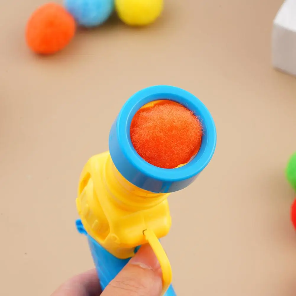 Cat Plush Ball Shooting Funny Cat Toys Mini Pompoms Launcher Games Pet Accessories High Bounce Ball To Tease The Pet Supplies