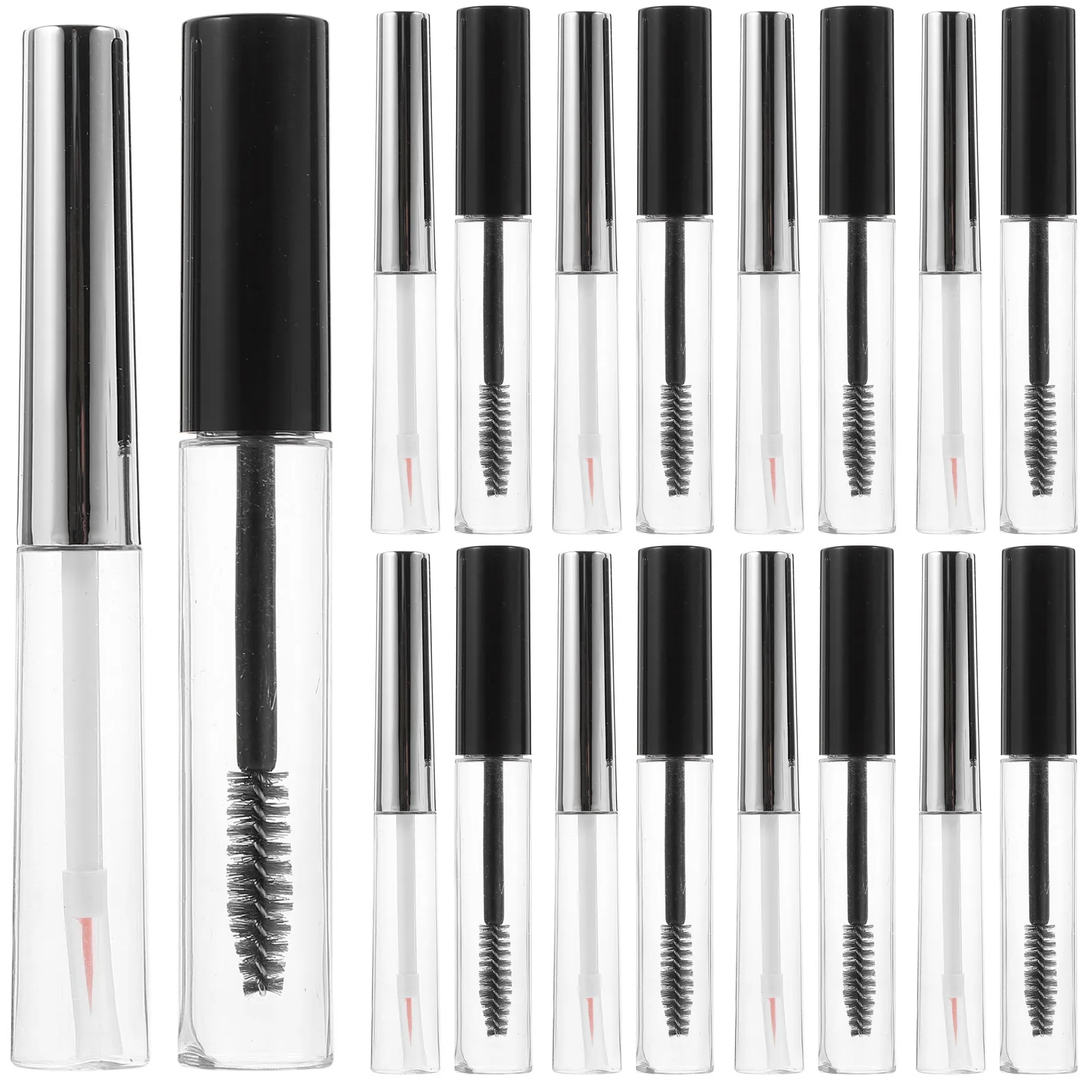 2 set 2 Sets 10Ml Diy Bottles Kit Clear Plastic Refillable Tubes Transparent Travel Size For Eyelash Cream Empty Mascara Wand