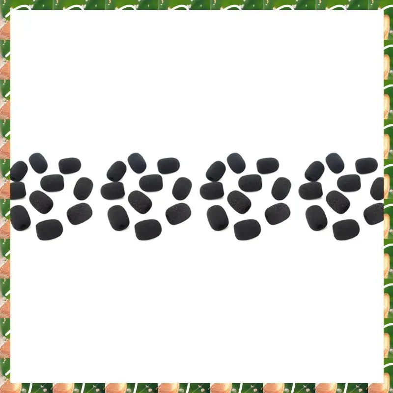 

JAJA 400 шт. микрофонная гарнитура гриль лобовое стекло губка пенопласт черный чехол для микрофона 30 мм x 8 мм