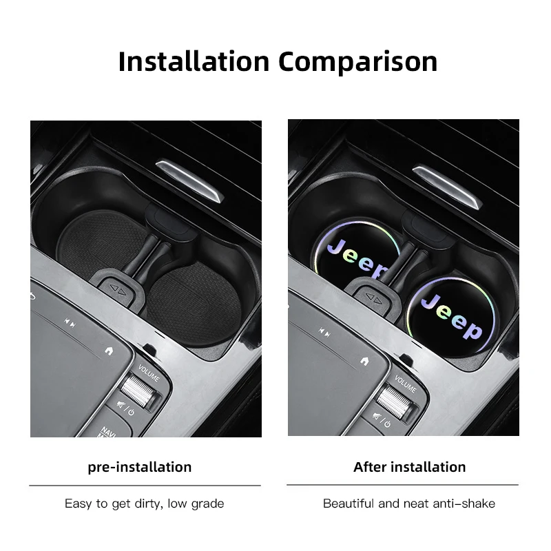 سيارة كأس الماء وسادة اللون التدرج كوستر الملحقات الداخلية ل Jeep Renegade Wagoneer المنتقم ريكون رانجلر JK المصارع Com