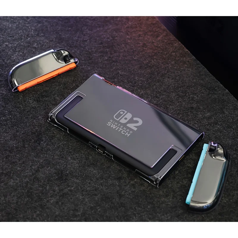 Geeignet für Nintendo Switch 2, kristallklare Schutzhülle, Anti-Drop-Hartschale, komplettes Zubehör mit abnehmbarem Joystick – Detail 3