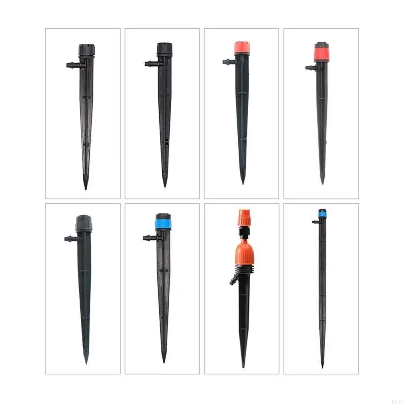 KX4B 100PCS Émetteurs goutte à goutte réglables à 360 degrés huit / cinq trous débive